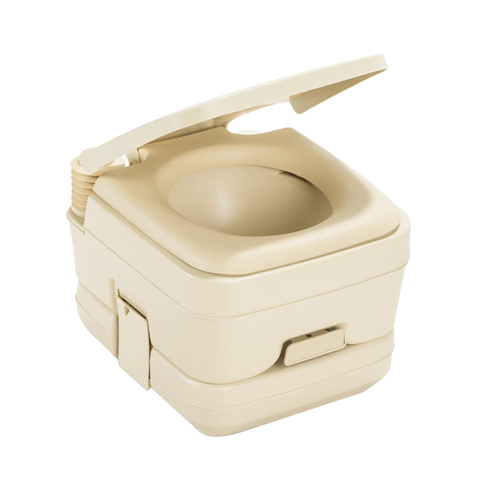 image for Dometic 964 Portable Toilet w/Mounting Brackets – 2.5 Gallon – Parchment