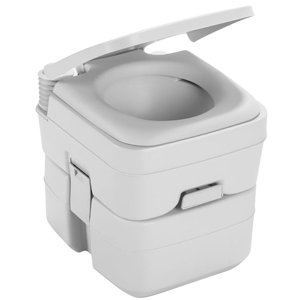 image for Dometic 965 MSD Portable Toilet w/Mounting Brackets – 5 Gallon – Platinum