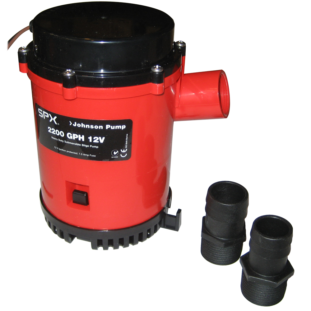 image for Johnson Pump 2200 GPH Bilge Pump 1-1/8″ Hose 12V Threaded Port