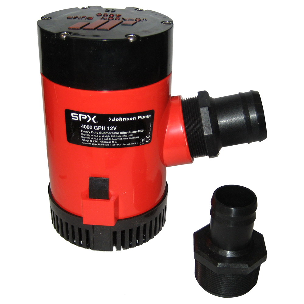 image for Johnson Pump 4000 GPH Bilge Pump 1-1/2″ Discharge Port 12V