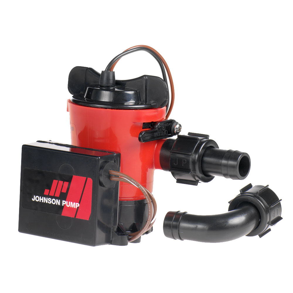 image for Johnson Pump 500 GPH Auto Bilge Pump 3/4″ Hose 12V Dura Port