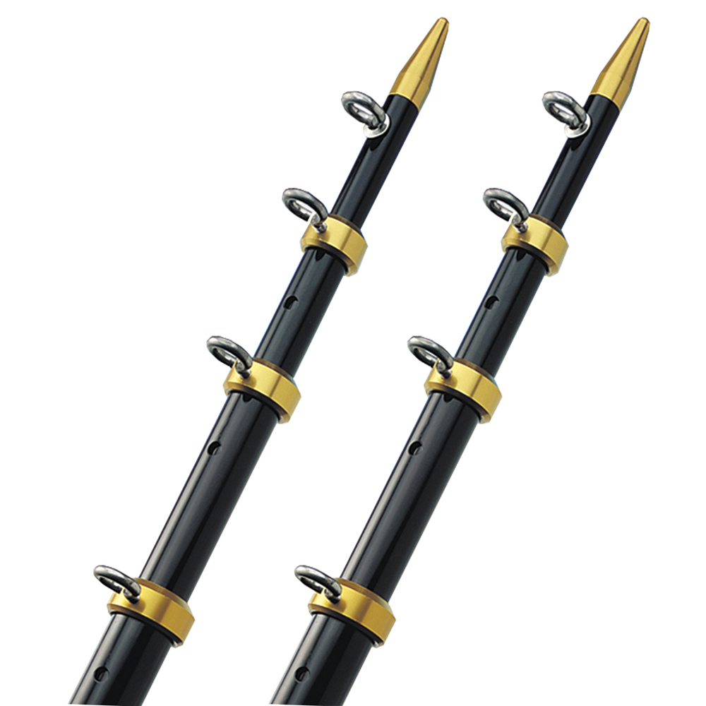 image for TACO 15′ Telescopic Outrigger Poles HD 1-½” – Black/Gold