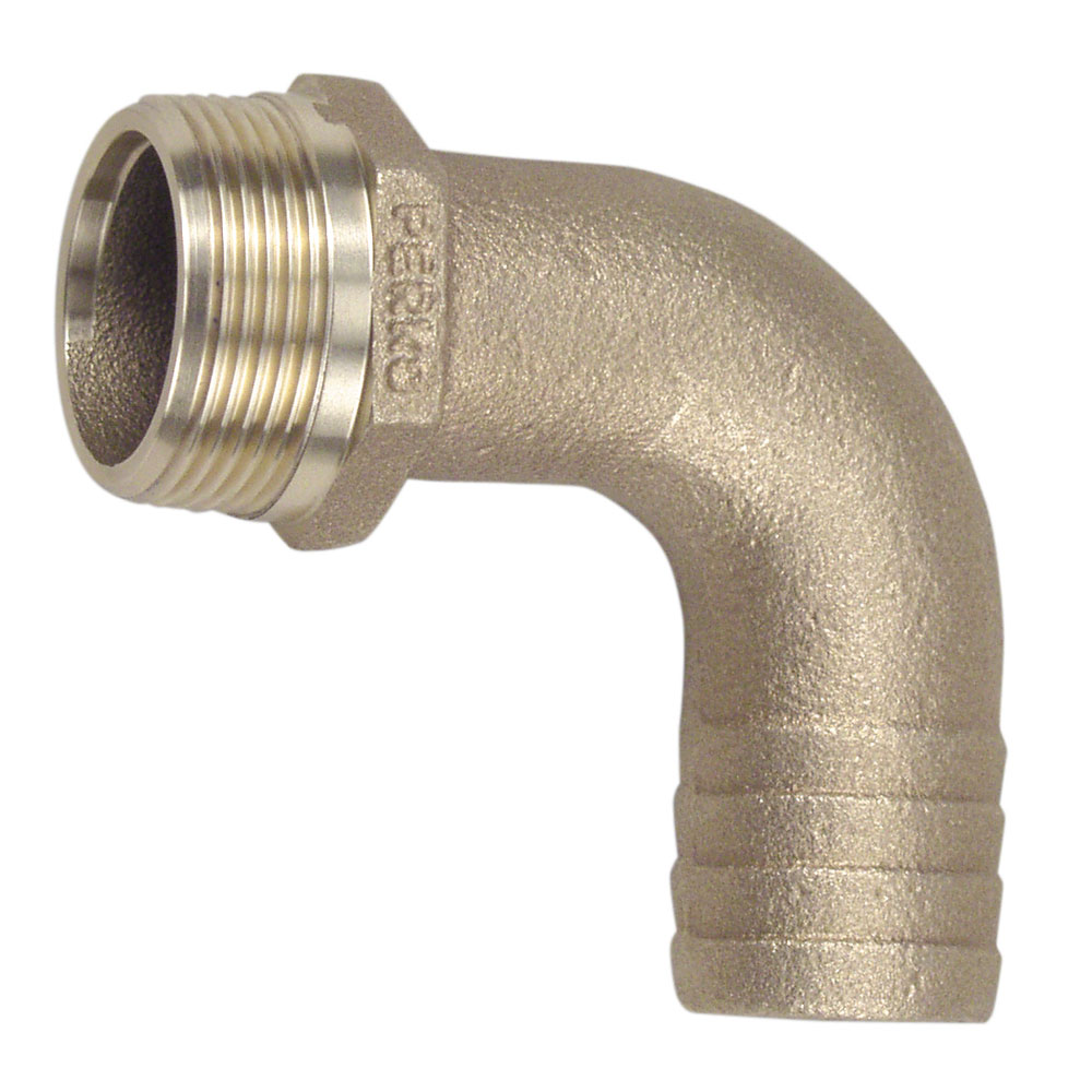 image for Perko 1-1/4″ Pipe to Hose Adapter 90 Degree Bronze MADE IN THE USA