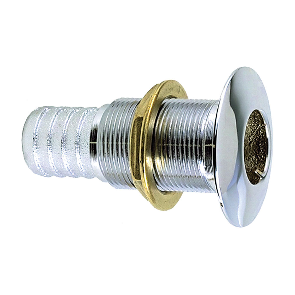 image for Perko 3/4″ Thru-Hull Fitting f/ Hose Chrome Plated Bronze MADE IN THE USA