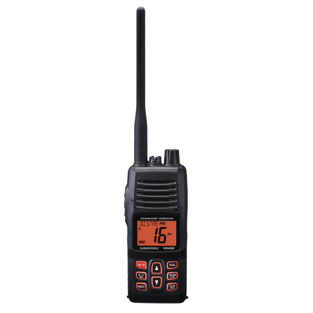 Standard Horizon HX400 Handheld VHF Radio with Built-In Scrambler & LMR Channels