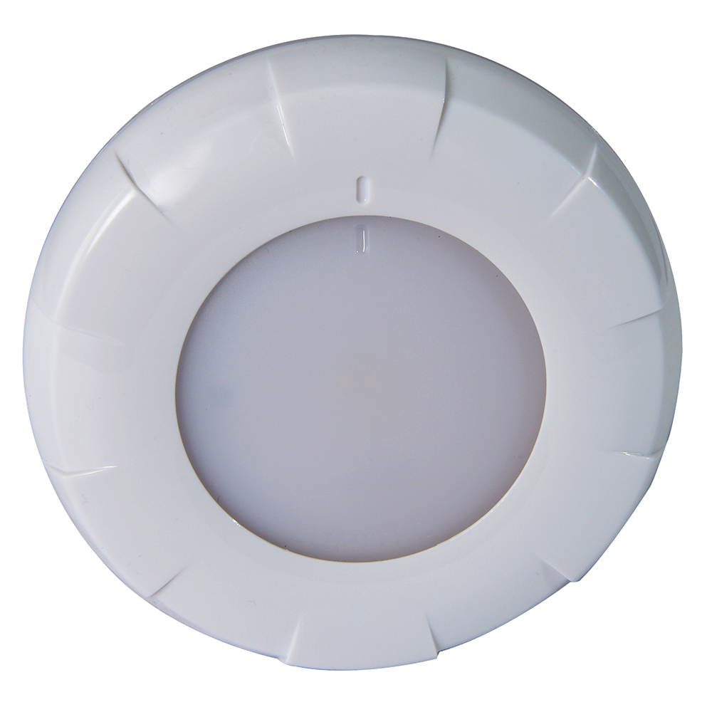 Lumitec Aurora LED Dome Light - White Finish - White/Blue Dimming CD-41056