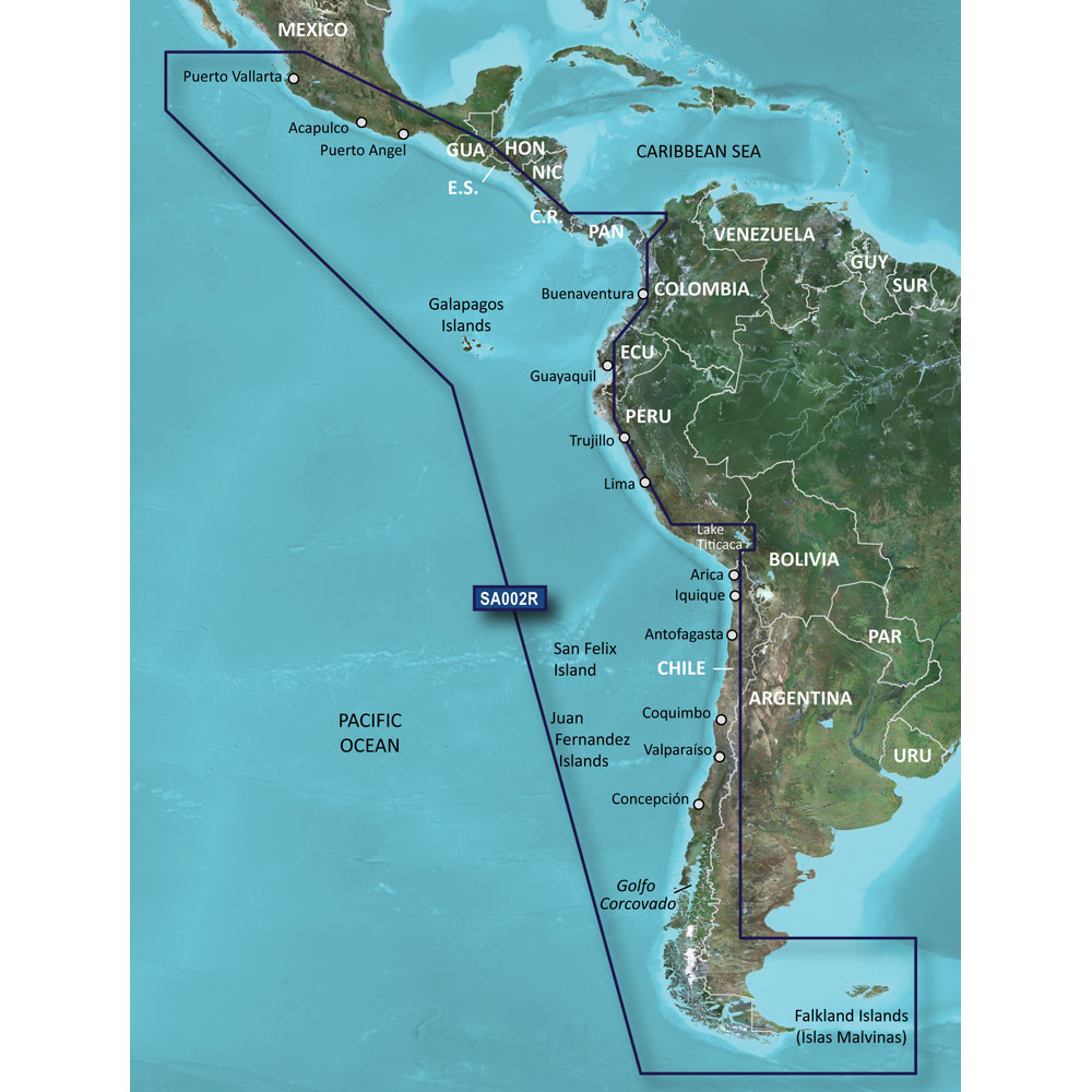 Garmin BlueChart&reg; g3 HD - HXSA002R - South America West Coast - microSD&trade;/SD&trade; CD-41208