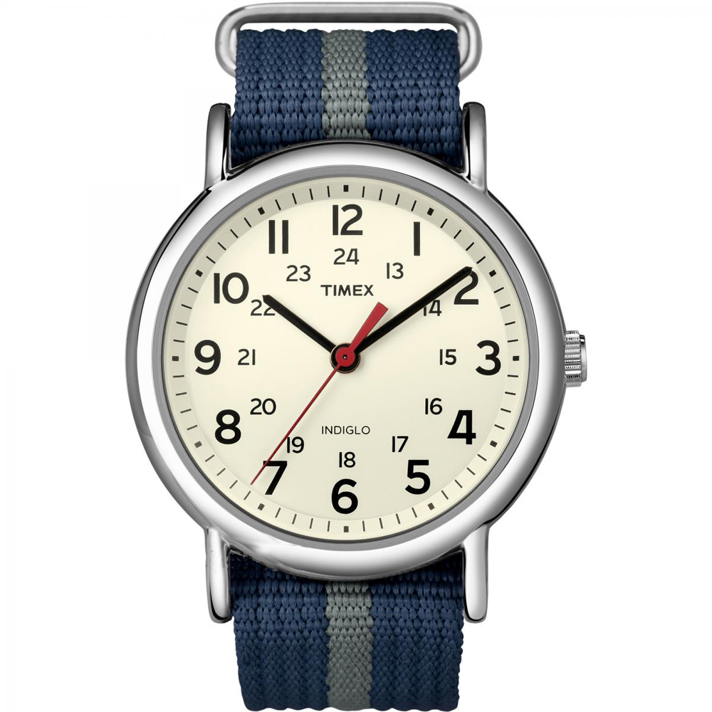 Timex Weekender Slip-Thru Watch - Navy/Gray - T2N654