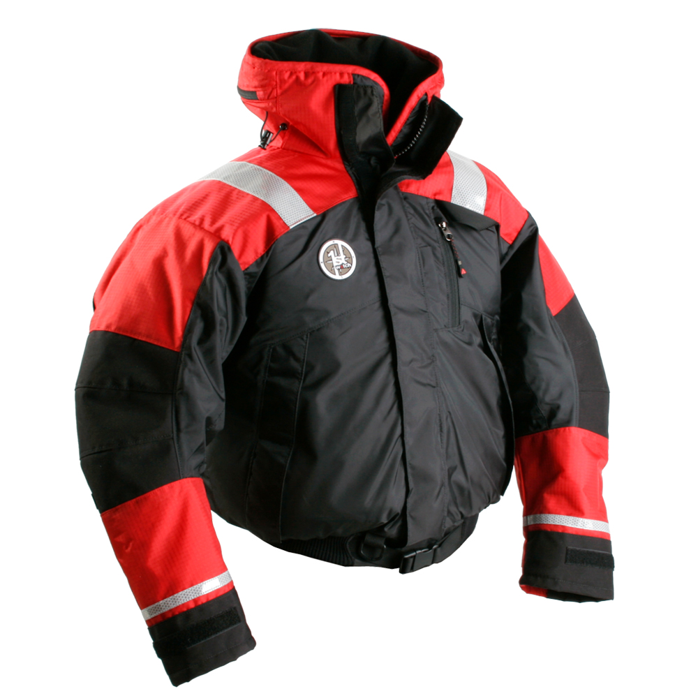 First Watch AB-1100 Flotation Bomber Jacket - Red/Black - Large - AB-1100-RB-L