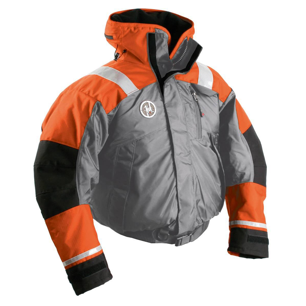 image for First Watch AB-1100 Flotation Bomber Jacket – Orange/Grey – Small