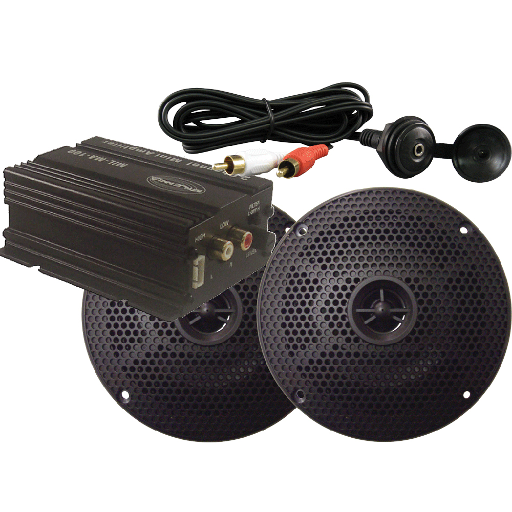 Milennia MA100PKG w/Amp, Black Speakers & Mini Plug CD-44177