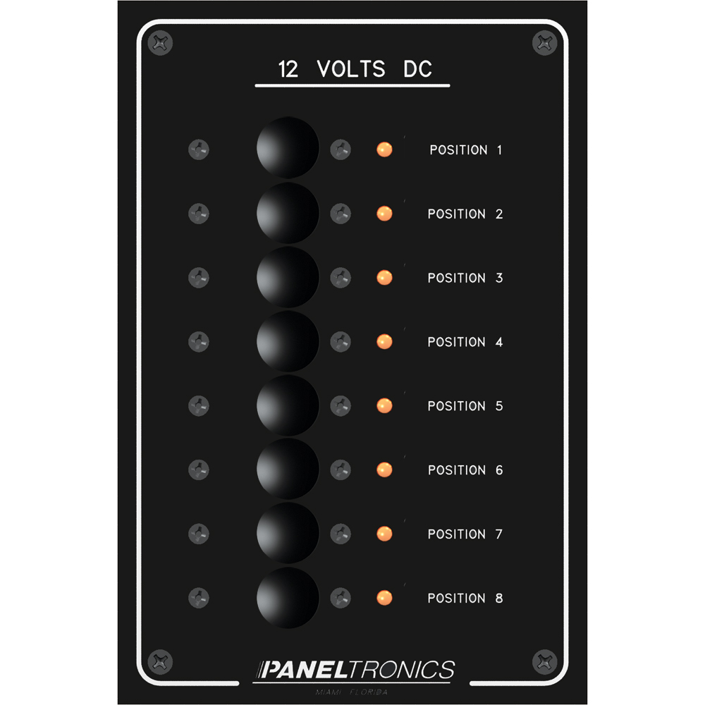 image for Paneltronics Standard Panel – DC 8 Position Circuit Breaker w/LEDs