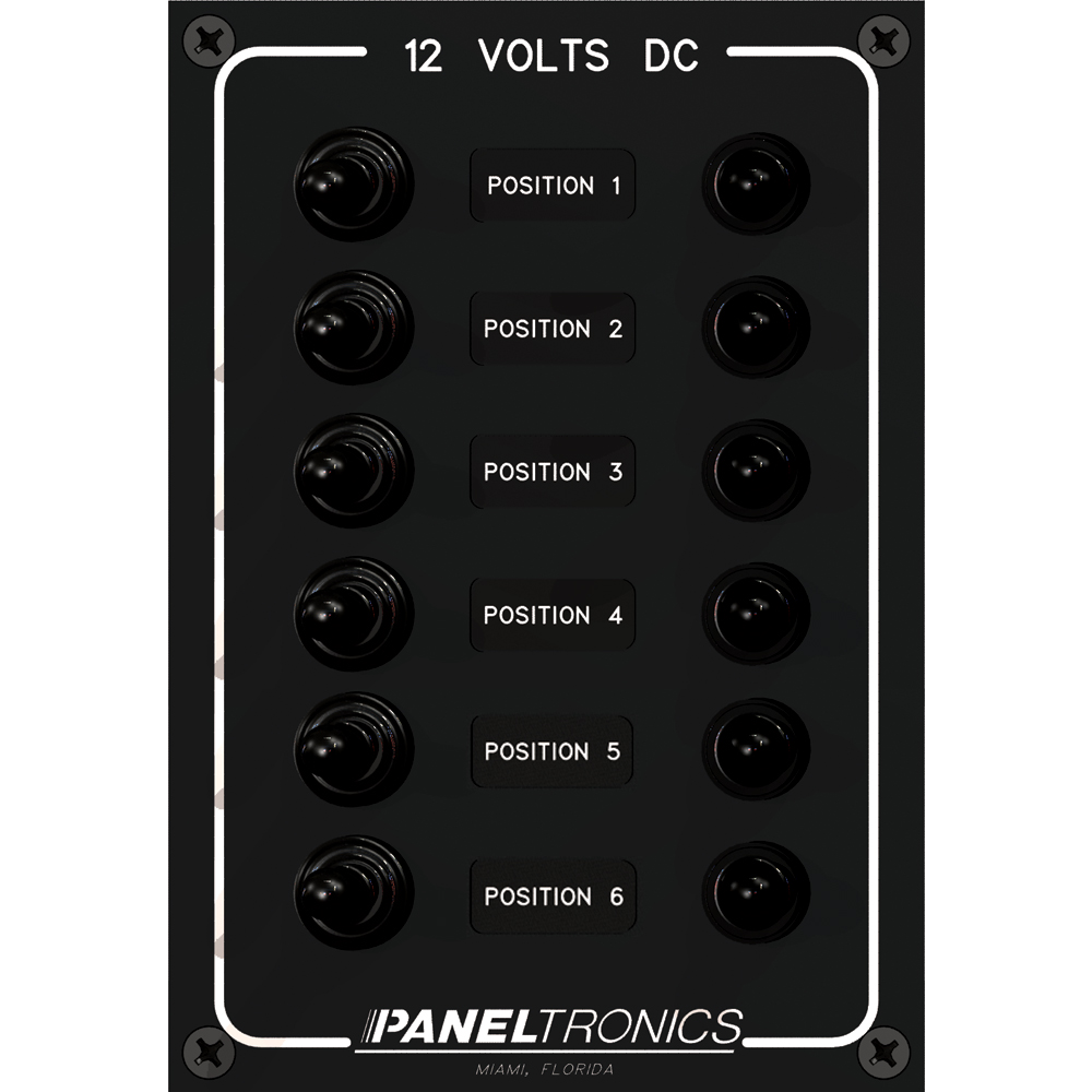image for Paneltronics Waterproof Panel – DC 6-Position Toggle Switch & Circuit Breaker