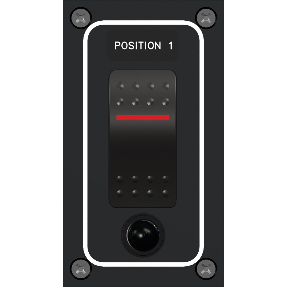 image for Paneltronics Waterproof Panel – DC 1-Position Illuminated Rocker Switch & Circuit Breaker