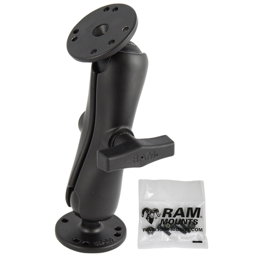 image for RAM Mount 1.5″ Double Ball Mount with Hardware for Garmin Striker + More