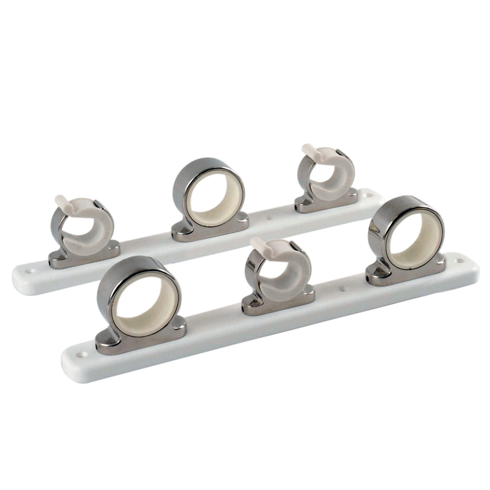 TACO 3-Rod Hanger w/Poly Rack - Polished Stainless Steel CD-45917