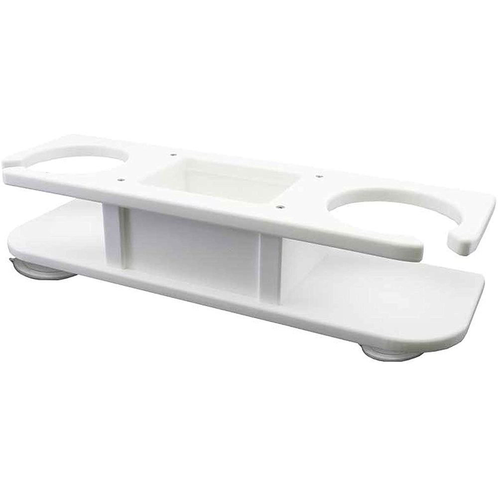 image for TACO 2-Drink Poly Holder w/Catch-All – White