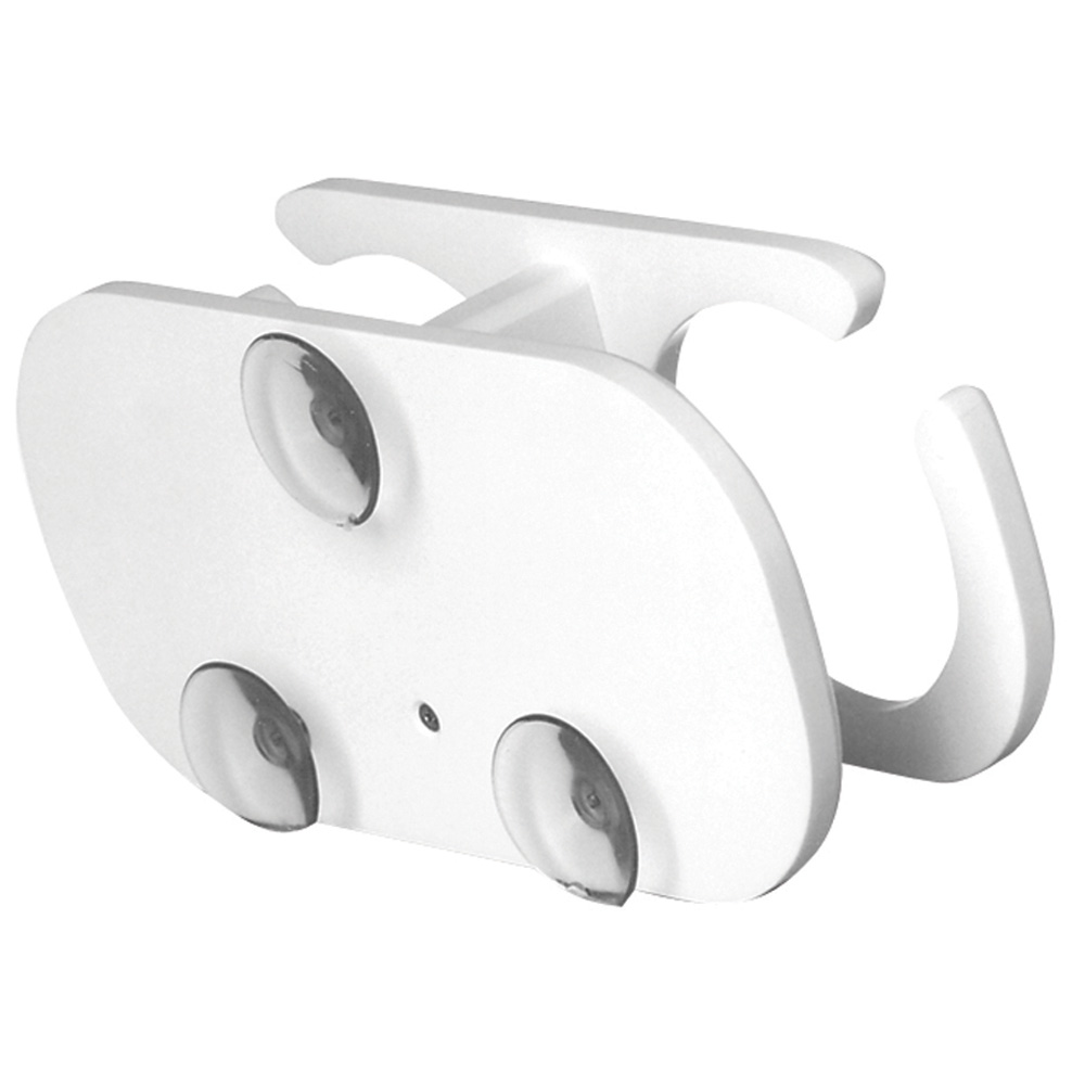 image for TACO 2-Drink Poly Cup Holder w/Suction Cup Mounts – White