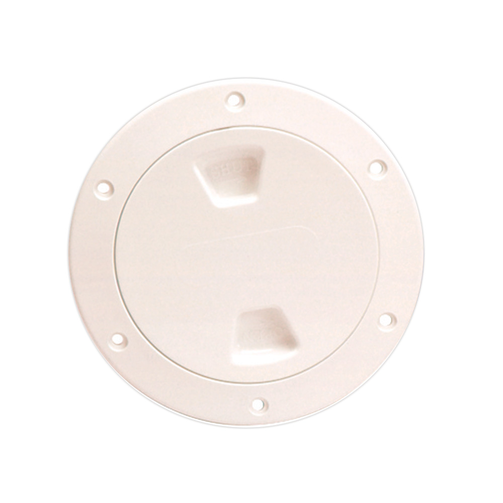 Beckson 4&quot; Smooth Center Screw-Out Deck Plate - Beige CD-46416