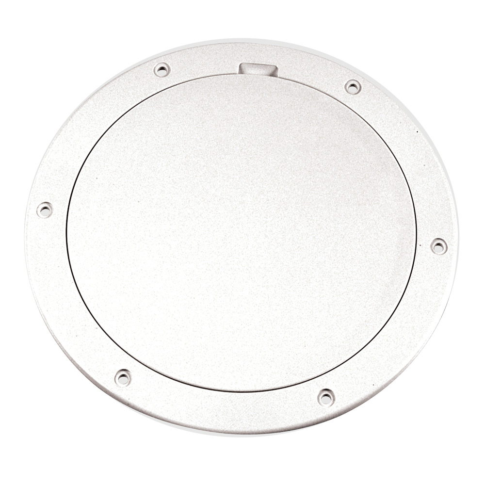 image for Beckson 6″ Smooth Center Pry-Out Deck Plate – White