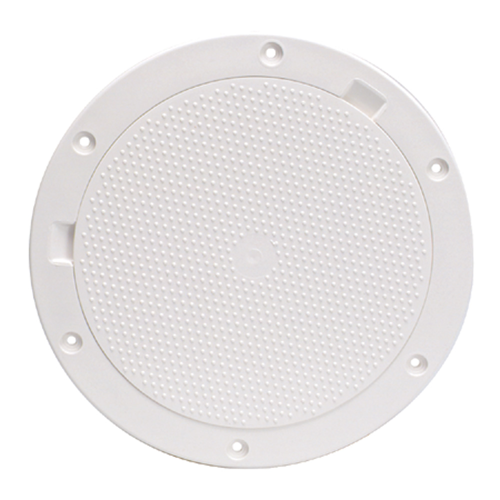 Beckson 8&quot; Non-Skid Pry-Out Deck Plate - White CD-46458