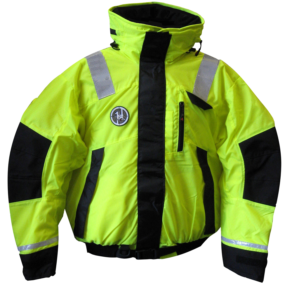 image for First Watch AB-1100 Flotation Bomber Jacket – Hi-Vis Yellow/Black – Small