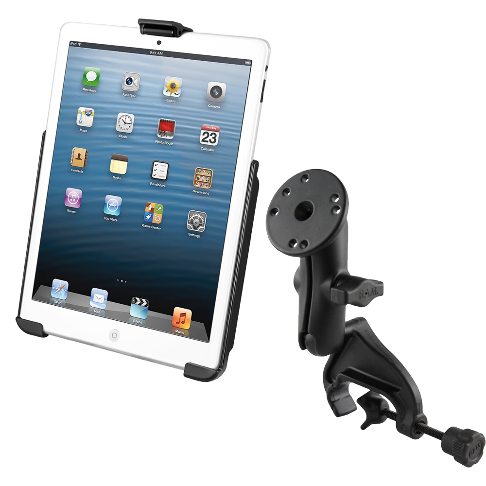 image for RAM Mount Yoke Clamp Mount w/Apple iPad mini EZ-ROLL’R Cradle