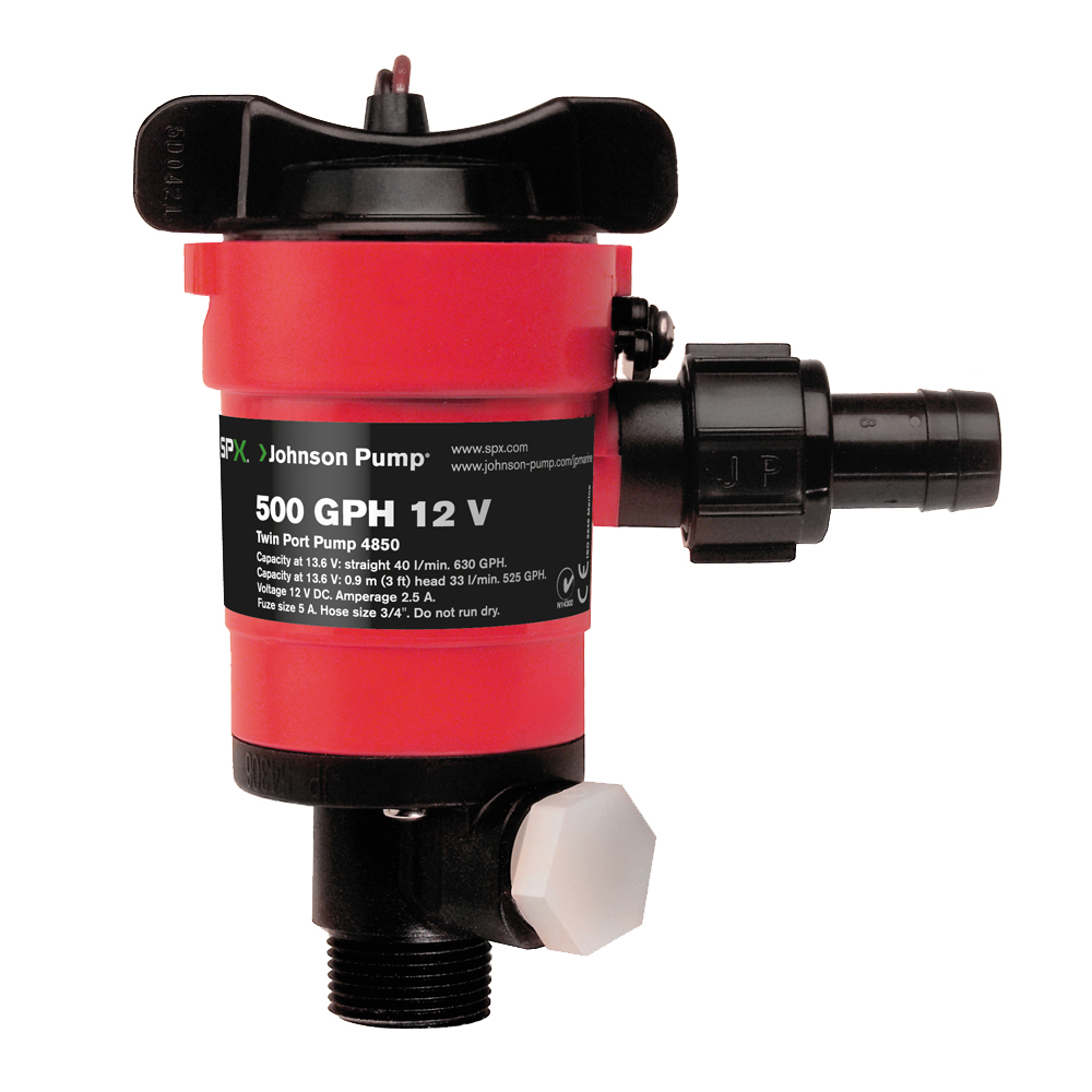 Johnson Pump Twin Port 500GPH Livewell Aerating Pump – 12V