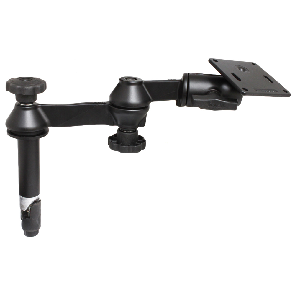 image for RAM Mount Double Swing Arm w/4″ Male & No Female Tele-Pole – VESA Plate