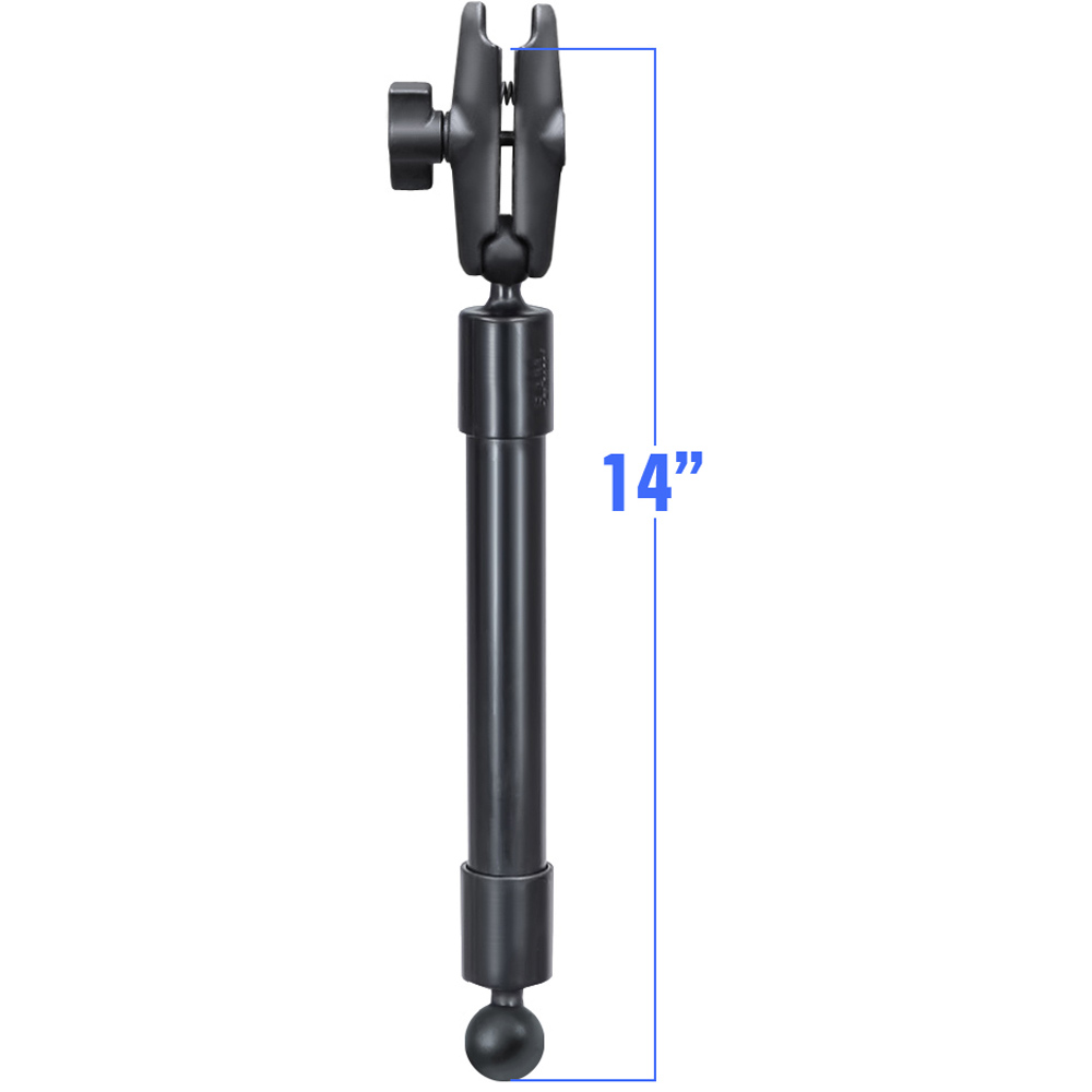 image for RAM Mount 14″ Long Extension Pole w/2 1″ Ball Ends and Double Socket Arm