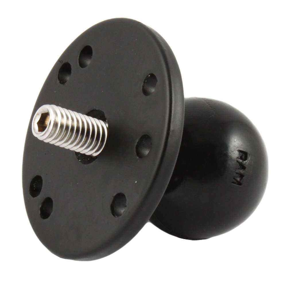 image for RAM Mount 2.5″ Round Base w/1.5″ Ball & 3/8″-16 Threaded Male Post f/Cameras
