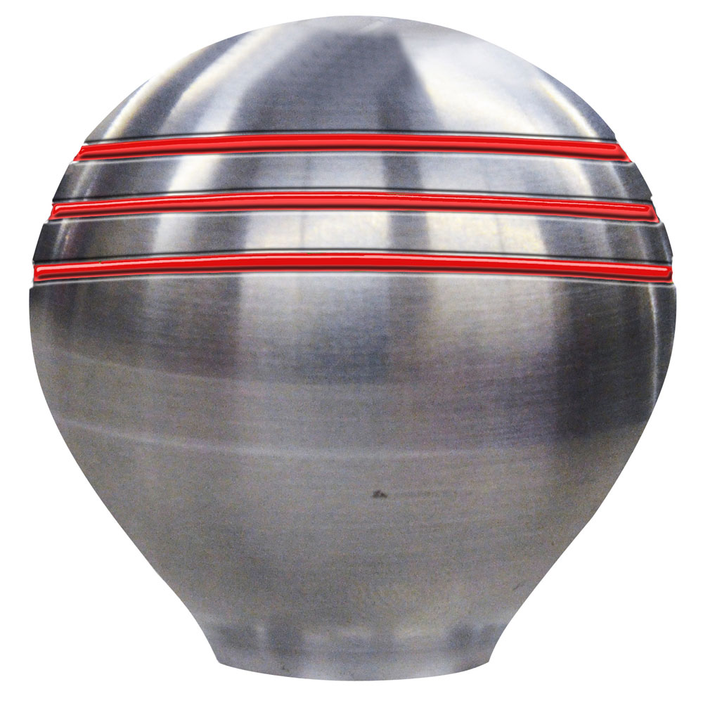 image for Schmitt & Ongaro Throttle Knob – 1-½” – Red Grooves