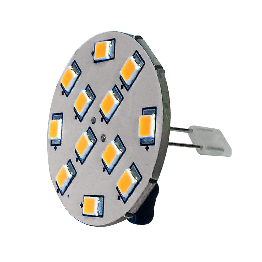 image for Lunasea G4 10 Back Pin LED Light Bulb – 12VAC or 10-30VDC/2W/140 Lumens – Warm White