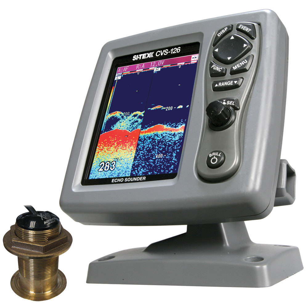 image for SI-TEX CVS-126 Dual Frequency Color Echo Sounder w/B60 20° Transducer B-60-20-CX
