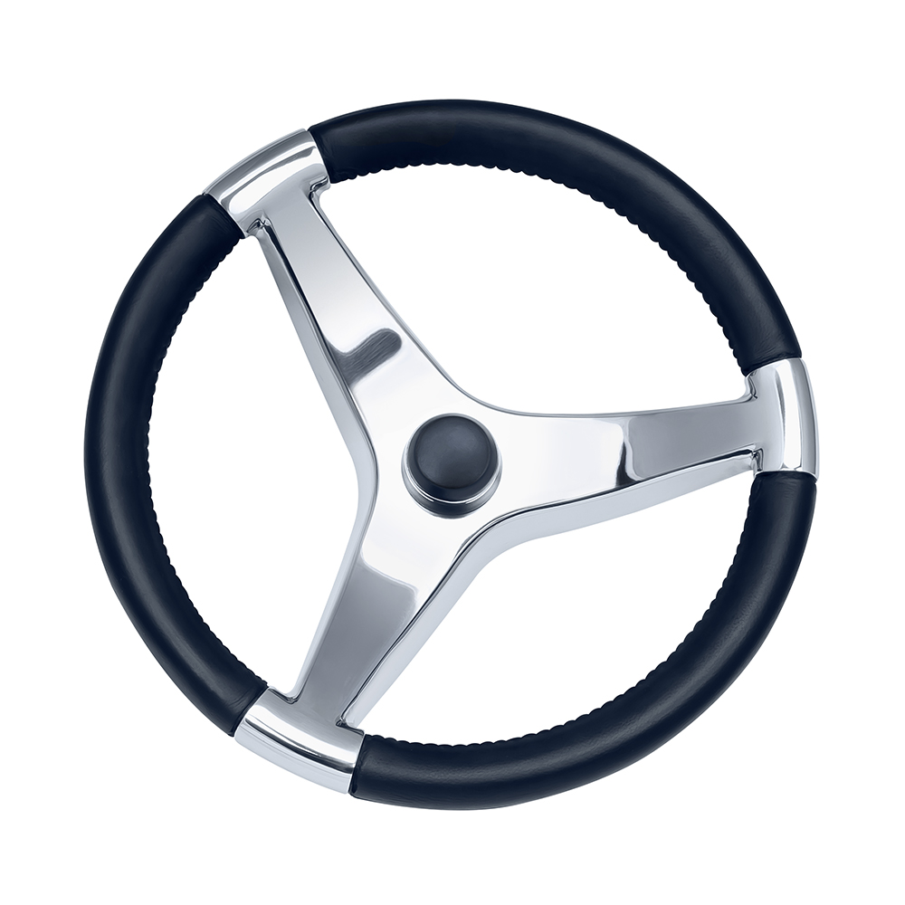 image for Schmitt Marine Evo Pro 316 Cast Stainless Steel Steering Wheel – 13.5″ Diameter