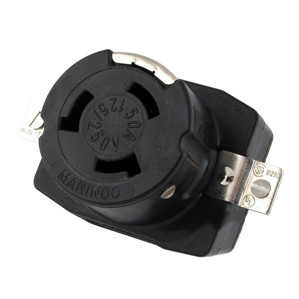 image for Marinco 6369CR 125/250V 50Amp Wire Dockside Receptacle