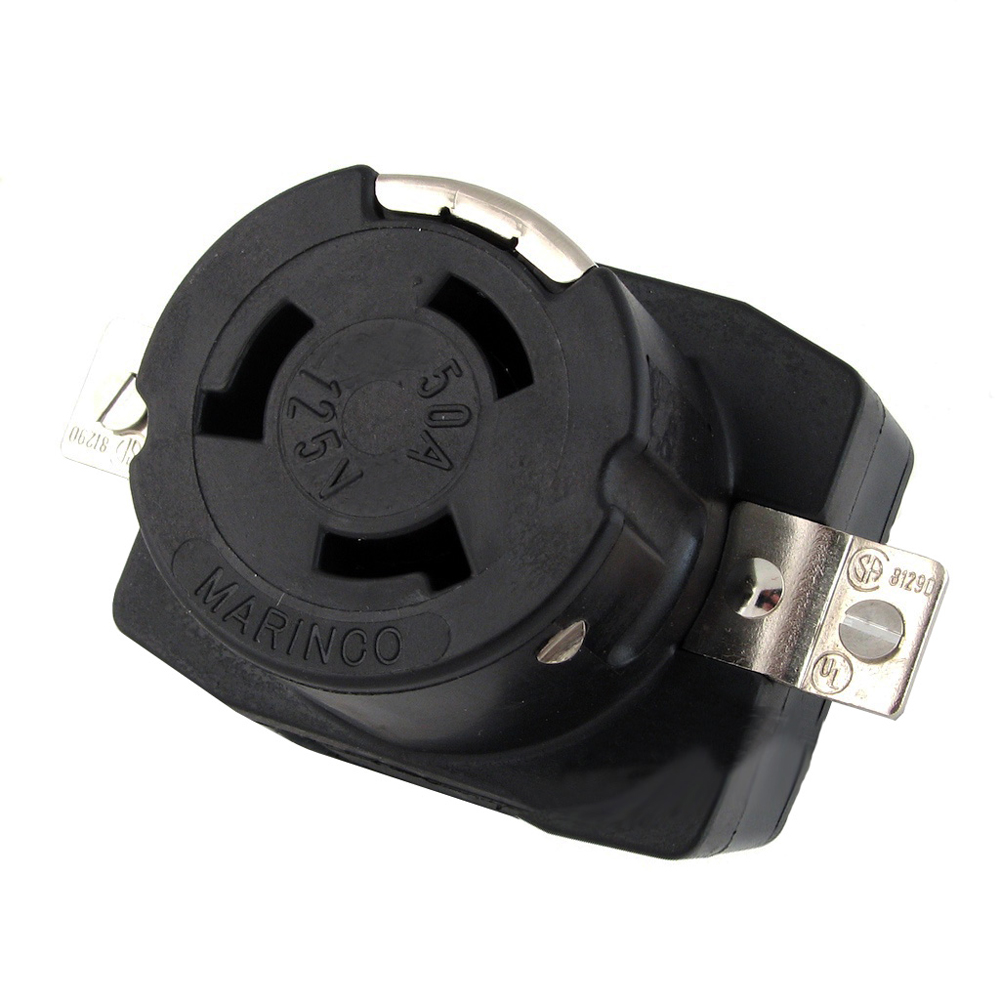 image for Marinco 6370CR 50Amp/125V Wire Dockside Receptacle