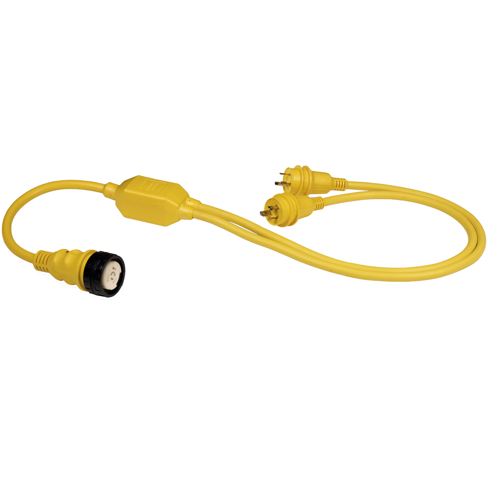 image for Marinco RY504-2-30 50A Female to 2-30A Male Reverse “Y” Cable