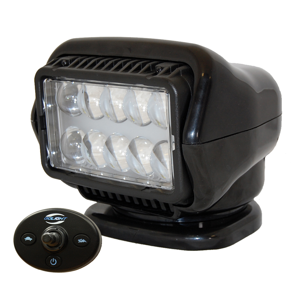 image for Golight LED Stryker Searchlight w/Wired Dash Remote – Permanent Mount – Black