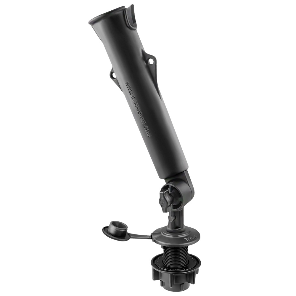 image for RAM Mount RAM® Tough-Tube Fishing Rod Holder w/3″ Length Spline Post & Round Flush Mounting Base