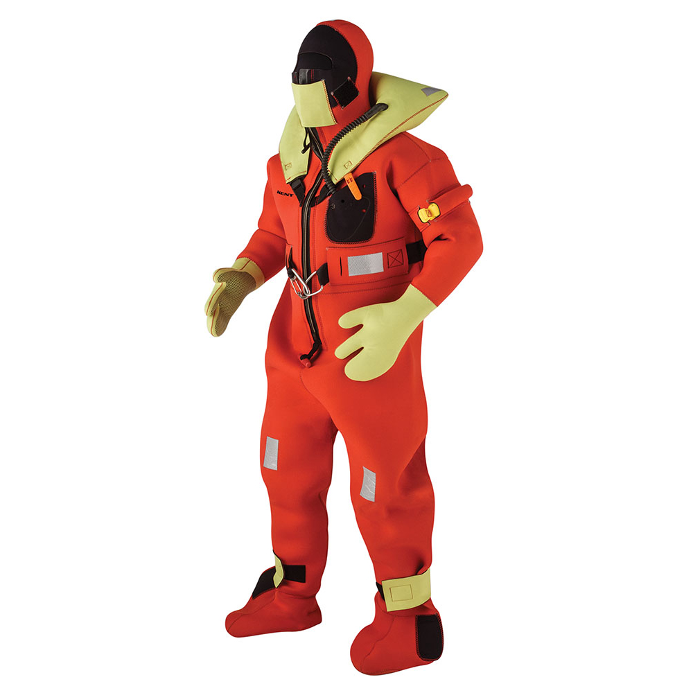image for Kent Commerical Immersion Suit – USCG Only Version – Orange – Intermediate