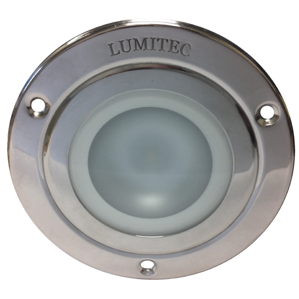 Lumitec Shadow - Flush Mount Down Light - Polished SS Finish - 4-Color White/Red/Blue/Purple Non-Dimming CD-50213