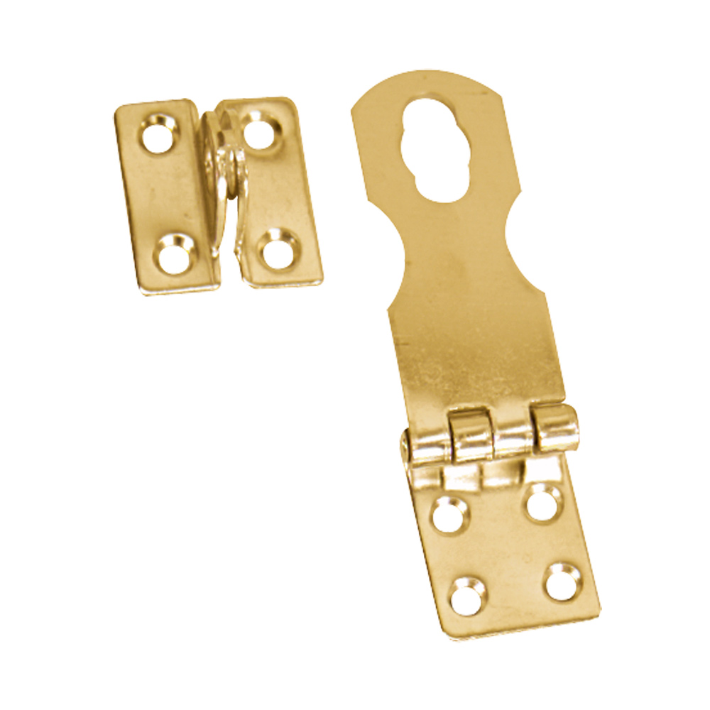 image for Whitecap Swivel Safety Hasp – Polished Brass – 1″ x 3″