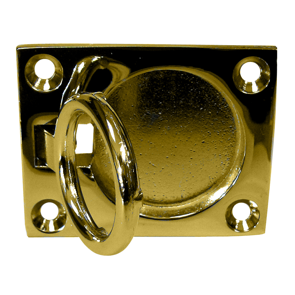image for Whitecap Flush Pull Ring – Polished Brass – 2″ x 2-1/2″