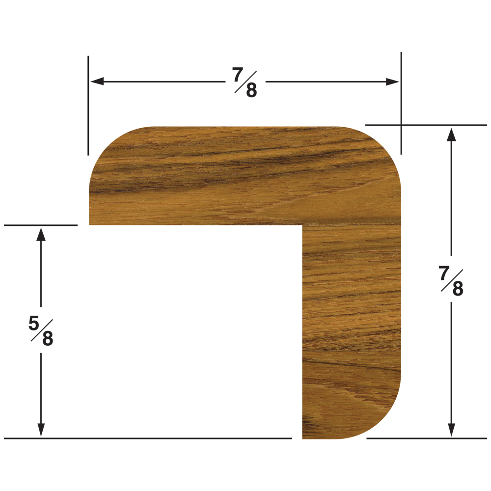 image for Whitecap Teak “L” Molding Small – 5′