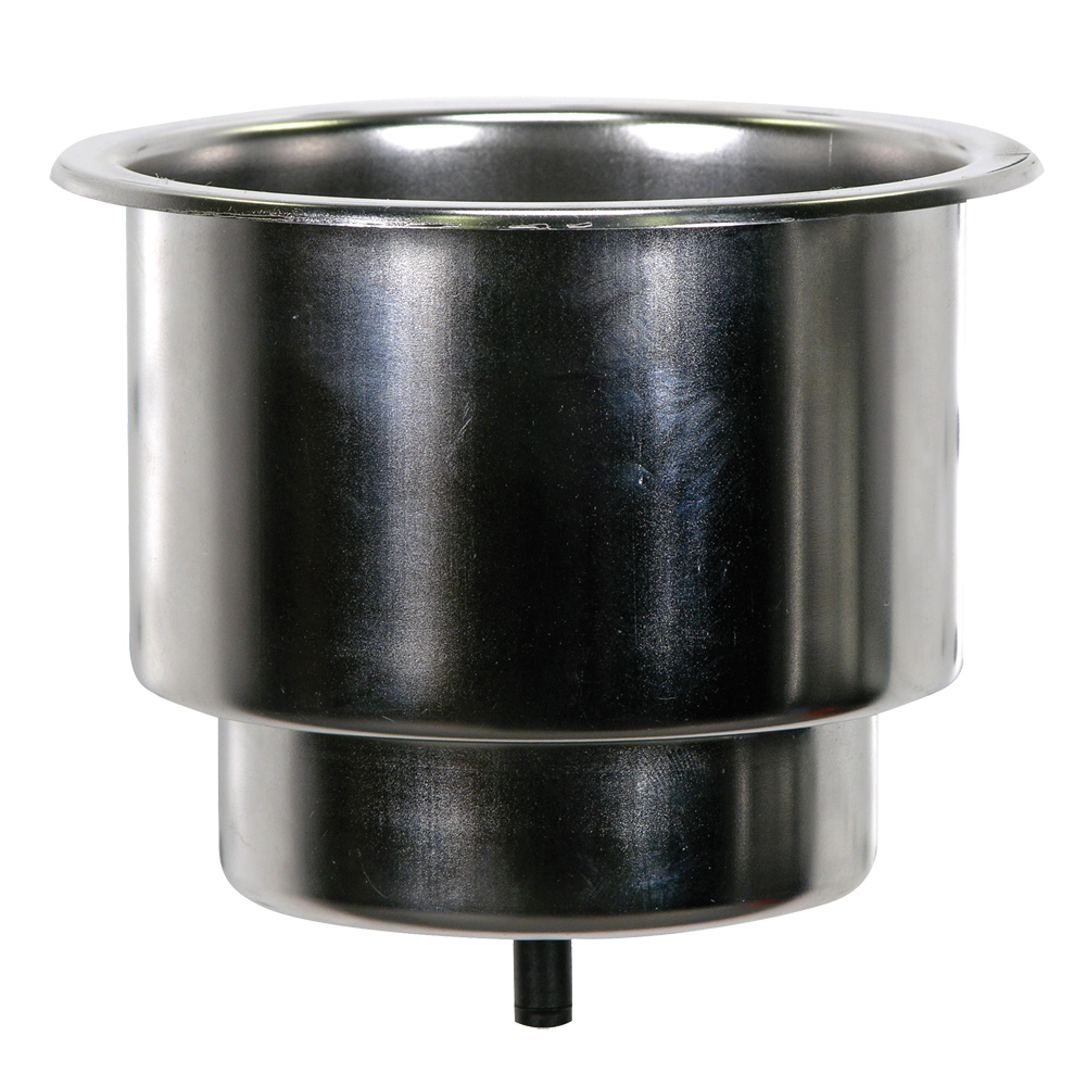 image for Whitecap Flush Cupholder w/Drain – 302 Stainless Steel