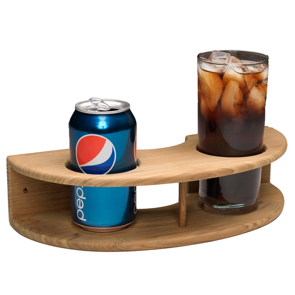 image for Whitecap Teak Curved Two-Drink Rack