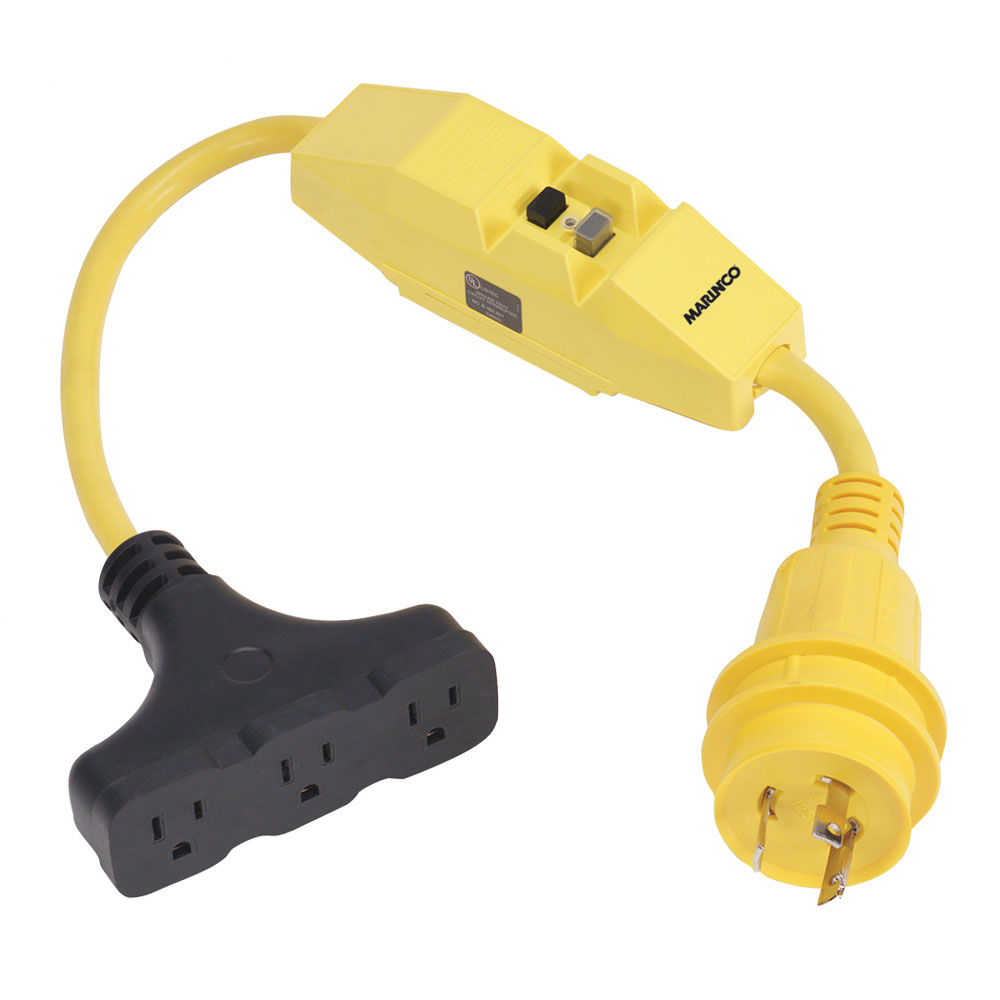 image for Marinco Dockside 30A to 15A Adapter with GFI