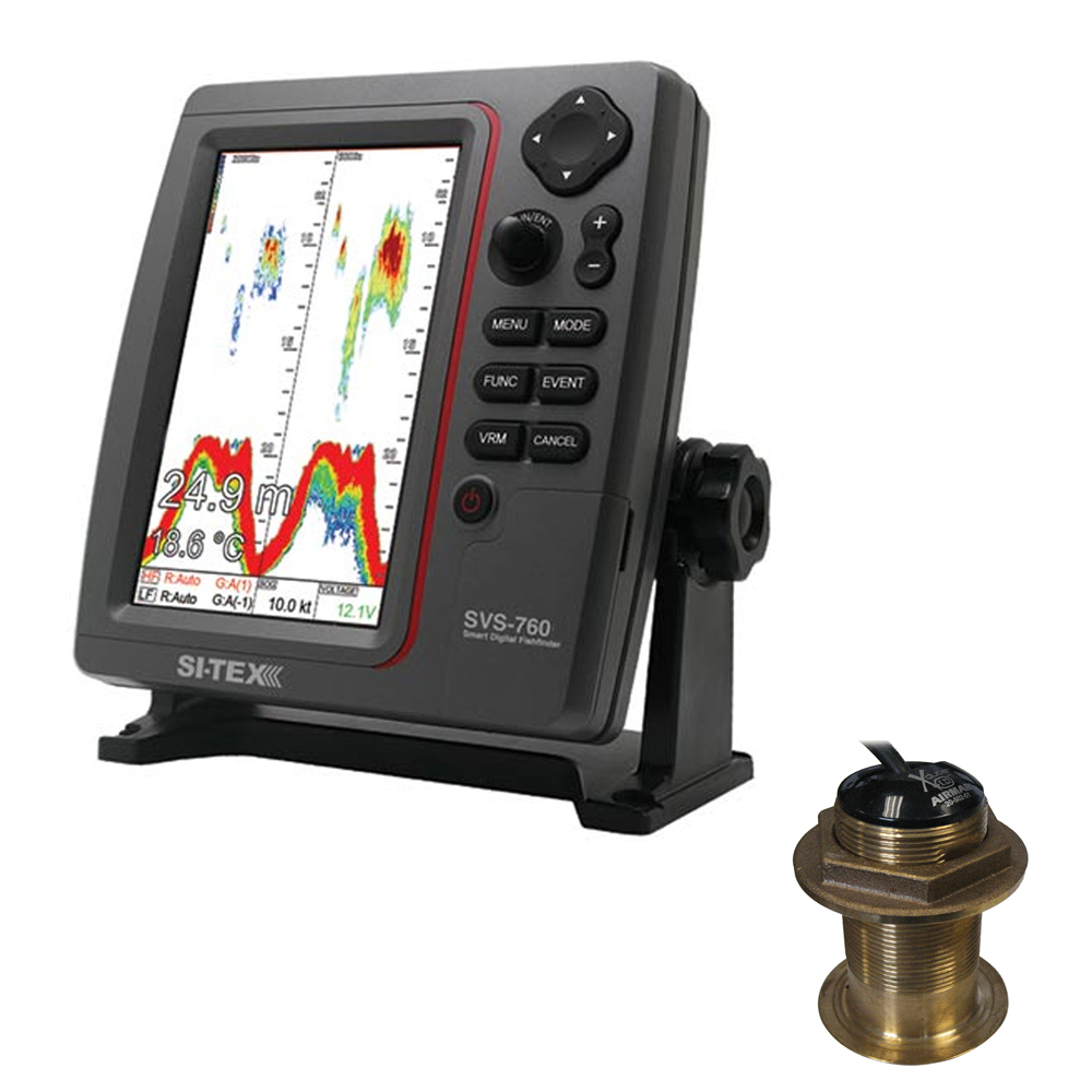 SI-TEX SVS-760 Dual Frequency Sounder 600W Kit with Bronze 20 Degree Transducer - SVS-760B60-20