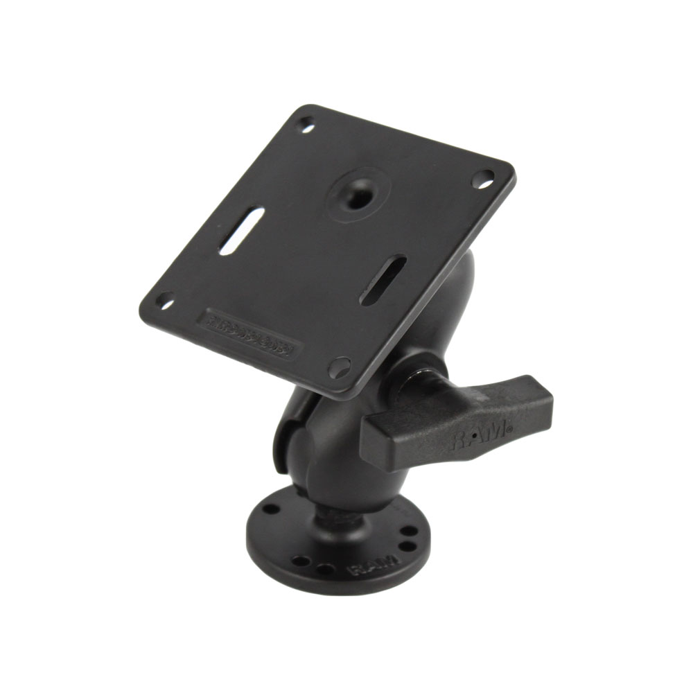 image for RAM Mount 3.625″ Vesa Plate w/75 x 75mm Hole Pattern and Short Arm Surface Mount